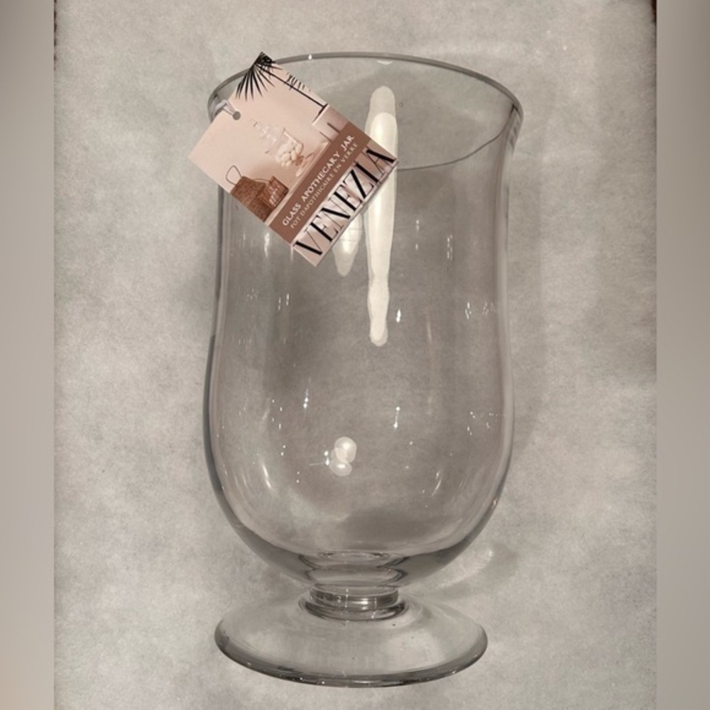 NWT VENEZIA Glass Vase, 10 Inches Height